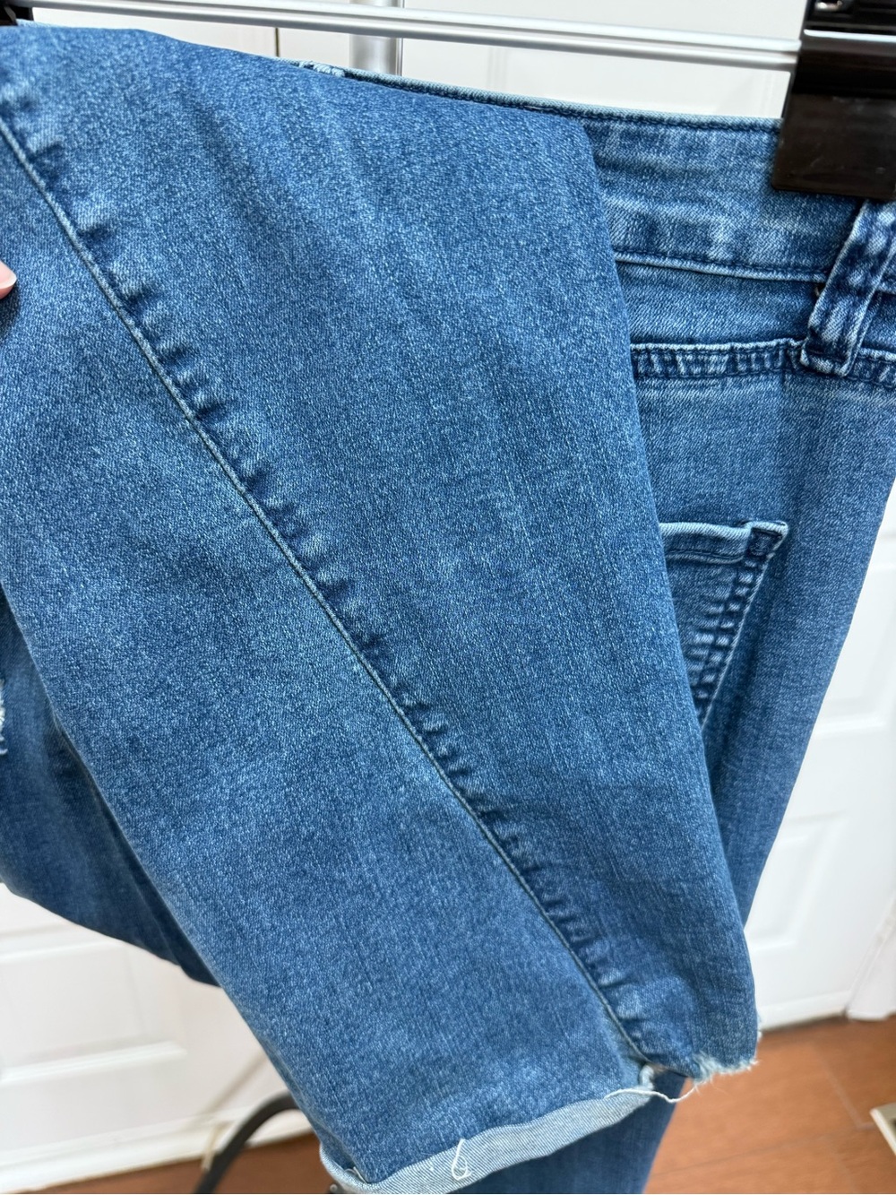 Rue21 Distressed Dark Blue Flare Jeans - Picture 7 of 7